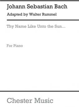 Thy Name Like Unto The Sun [Leopold Serenata] 