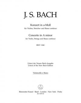 Konzert a-Moll BWV 1041 