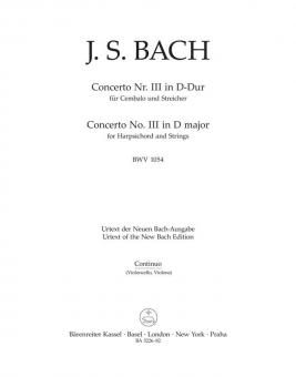 Concerto Nr. 3 D-Dur BWV 1054 
