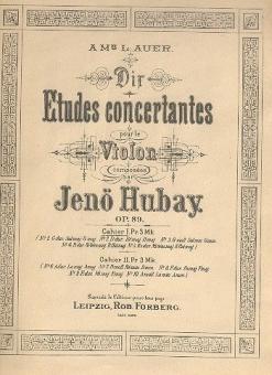 Etudes Concertantes für Violine 