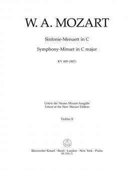 Sinfonie-Menuett C-Dur KV 409 (383f) 