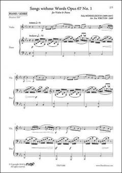 Songs Without Words Op. 67 No. 1 