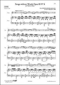 Songs Without Words Op. 85 No. 6 