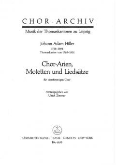 Chor-Arien, Motetten und Liedsätze 