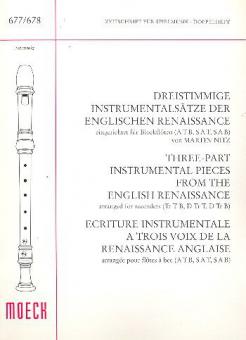 Dreistimmige Instrumentalsätze der englischen Renaissance 