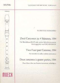 Zwei Canzonen zu vier Stimmen 