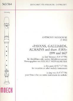 Pavans, Galliards, Almeins and short Aeirs 