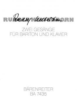 2 Gesänge nach Gedichten von Erika Burkart 