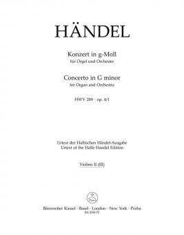 Konzert g-Moll op. 4/1 HWV 289 Standard