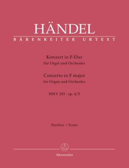 Konzert F-Dur op. 4/5 HWV 293 