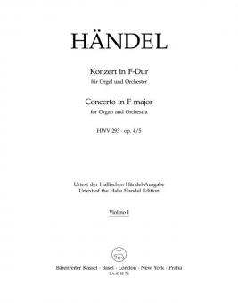 Konzert F-Dur op. 4/5 HWV 293 