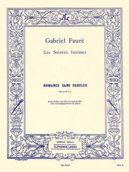 Romance Sans Paroles Op. 17/3 