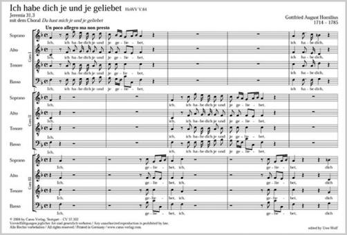 Ich habe dich je und je geliebet 