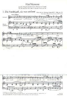 Fünf Kanons op. 79 Standard