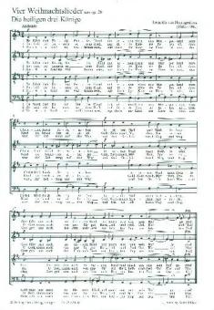 Herzogenberg: Vier Weihnachtslieder aus op. 28 