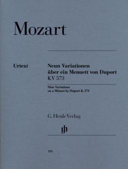 Nine Variations on a Minuet by Duport K. 573 