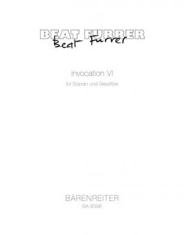 invocation VI für Sopran und Bassflöte Standard