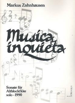 Musica inquieta Sonate für Blockflöte 