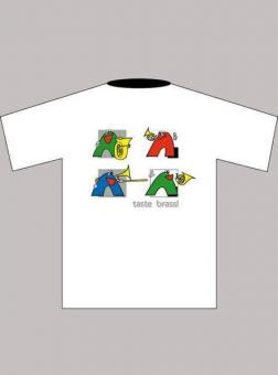 Kinder T-Shirt M Weiss Brass 