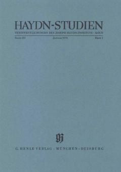 Haydn Studies Vol. 3 No. 1 