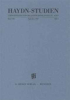 Haydn Studies Vol. 8 No. 3 