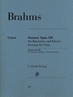 Sonatas op. 120 for Clarinet and Piano 