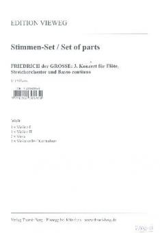 Drittes Konzert für Flöte, Streichorchester und Basso continuo 