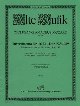 Divertimento Nr. 16 Es-Dur KV 289 