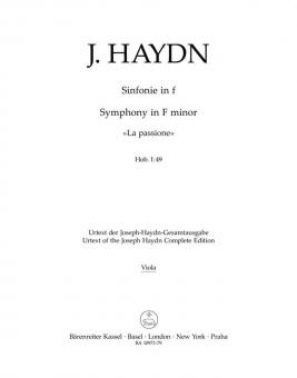 Symphony F minor Hob. I:49 