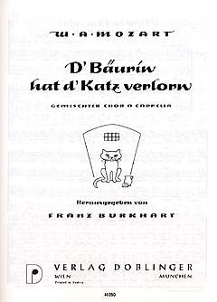 D' Bäurin hat d'Katz verlorn 