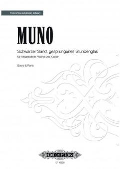 Schwarzer Sand, gesprungenes Stundenglas 