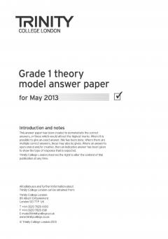 Theory Model Answer Paper Grade 1 2013 