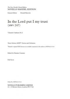 In The Lord Put I My Trust HWV 247 