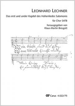 Das erst und ander Kapitel des Hohenliedes Salomonis 