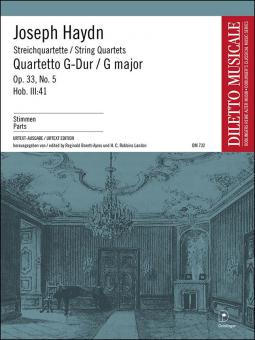 String quartet G major Hob. III:41 op. 33/5 