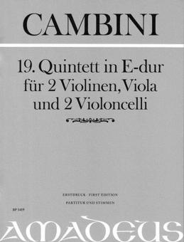 Quintet in E major - First edition 