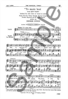 To Music Bent 