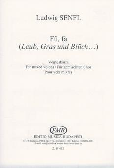 Fü, fa 