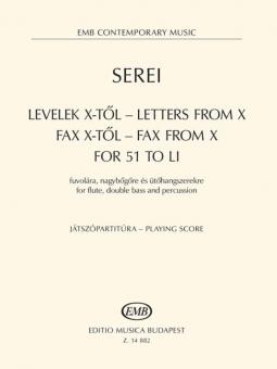 Letters from X, Fax from X, for 51 To LI 