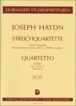 String quartet G major Hob. III:41 op. 33/5 