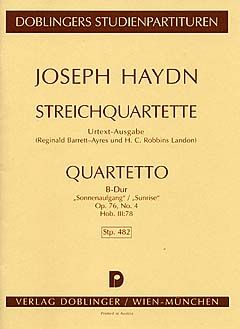 String quartet B flat major Hob. III:78 op. 76/4 