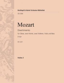 Divertimento D-Dur KV 251 "Nannerl-Septett" für Oboe, 2 Hörner, 2 Violinen, Viola und Bass 