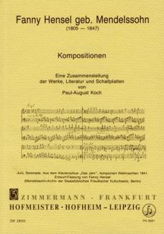 Werkverzeichnis - Fanny Hensel 