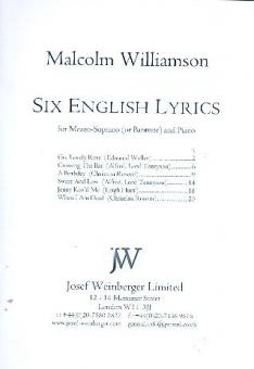 Six English Lyrics 