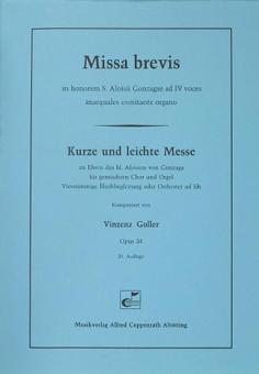 Missa brevis op. 34 in honorem S. Aloisii Gonzagae 