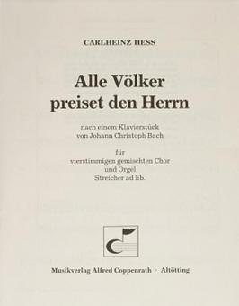Alle Völker preiset den Herrn 