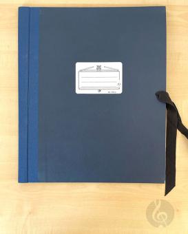 Notenmappe Quart-Format-Format mit Klappen 5cm blau 