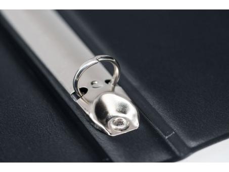 Music Ring Folder DIN A4 Faux Leather 4-fold - Black 