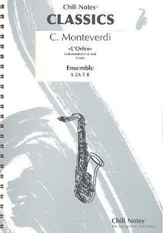 L'Orfeo, Instrumentsätze und Chöre 