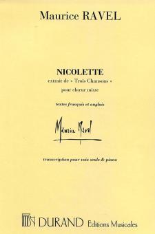 Nicolette Extrait De Trois Chansons pour Choeur 